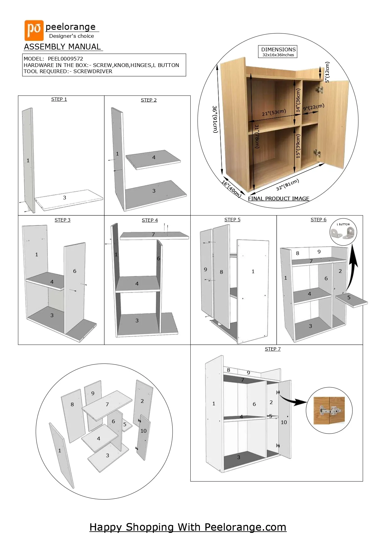 Microwave Storage Cabinet With Panel Door In Natural Wood By Miza