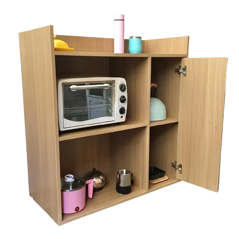 Microwave Storage Cabinet With Panel Door In Natural Wood By Miza