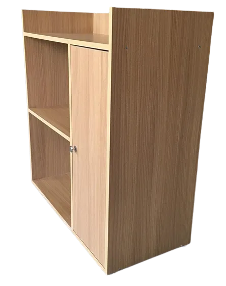 Microwave Storage Cabinet With Panel Door In Natural Wood By Miza