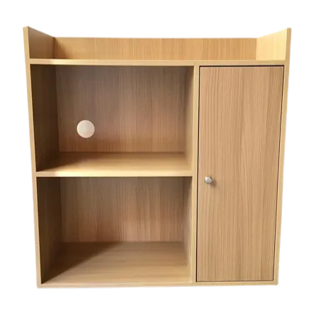 Microwave Storage Cabinet With Panel Door In Natural Wood By Miza