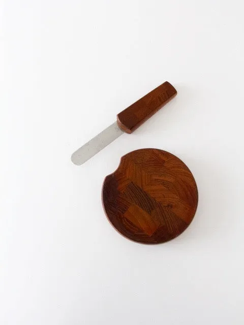 mid century Dansk cheese board set