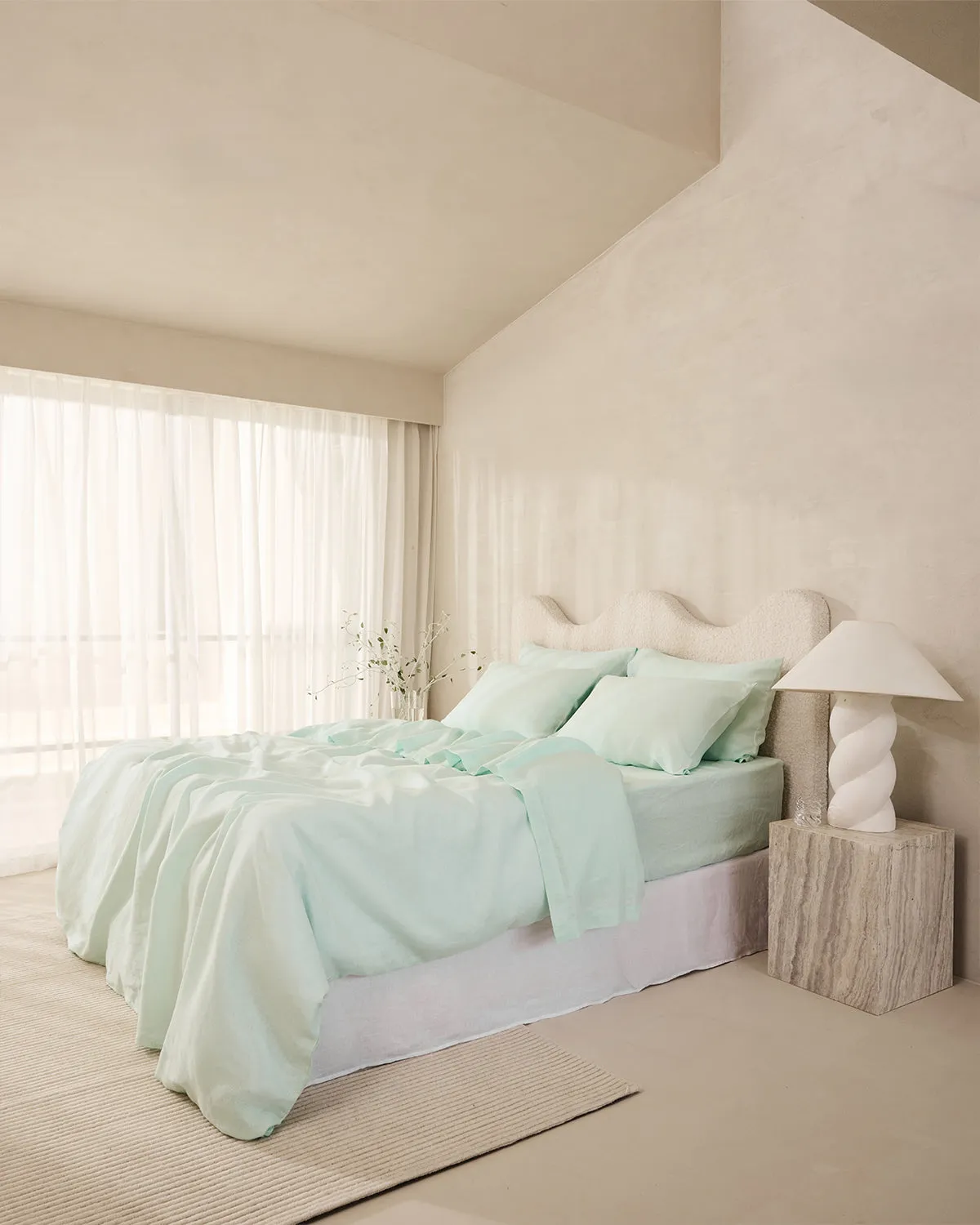 Mint 100% French Flax Linen Bedding Set