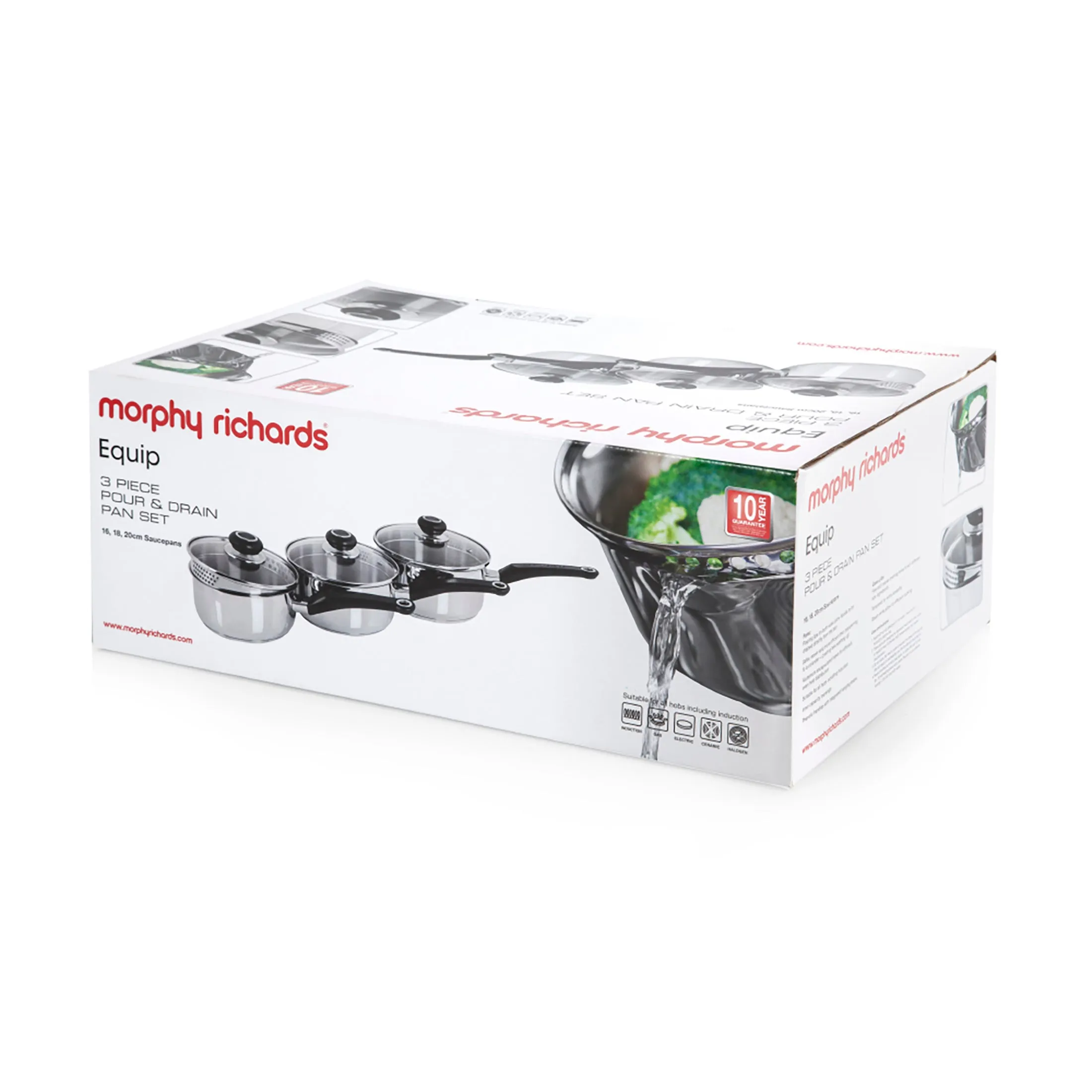 Morphy Richards Stainless Steel Pan Set 5 Piece