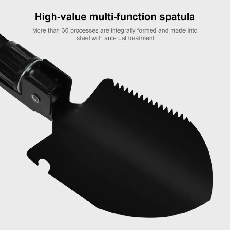 Multi-function Portable Folding Camping Shovel Survival Spade Outdoor Garden Shovel(Black)