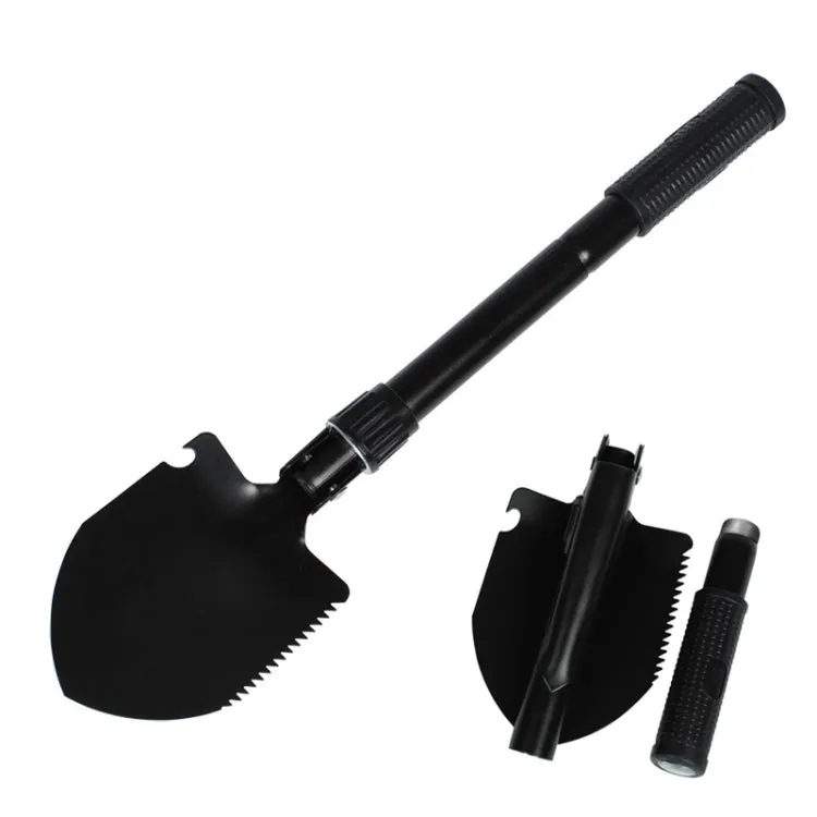 Multi-function Portable Folding Camping Shovel Survival Spade Outdoor Garden Shovel(Black)