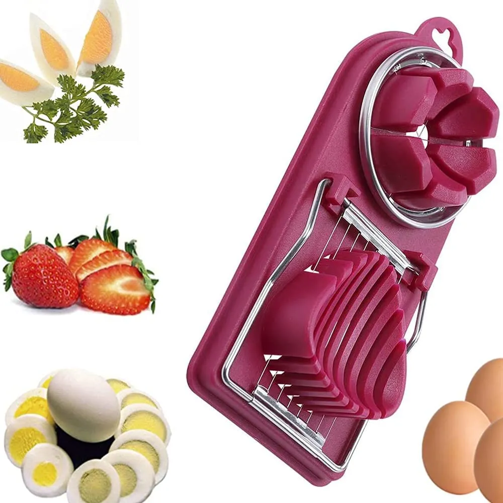 Multipurpose Egg Cutter Slicer for Eggs, Fruits or Vegetables  (4 colors)