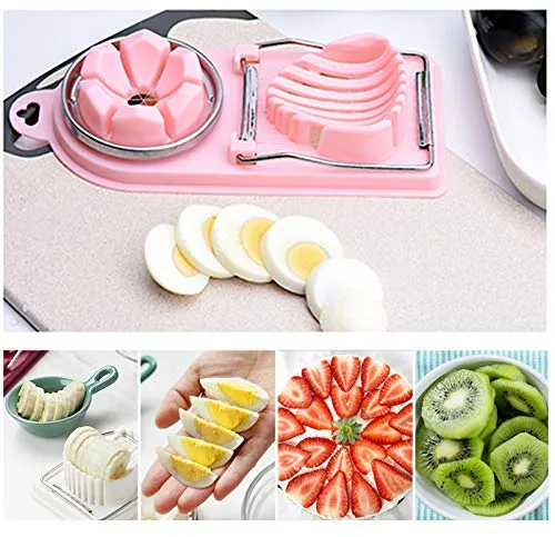 Multipurpose Egg Cutter Slicer for Eggs, Fruits or Vegetables  (4 colors)