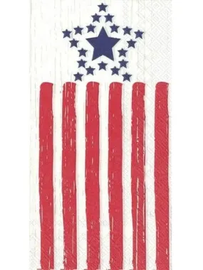 Napkin Long Guest Towel Distressed Flag bf012100