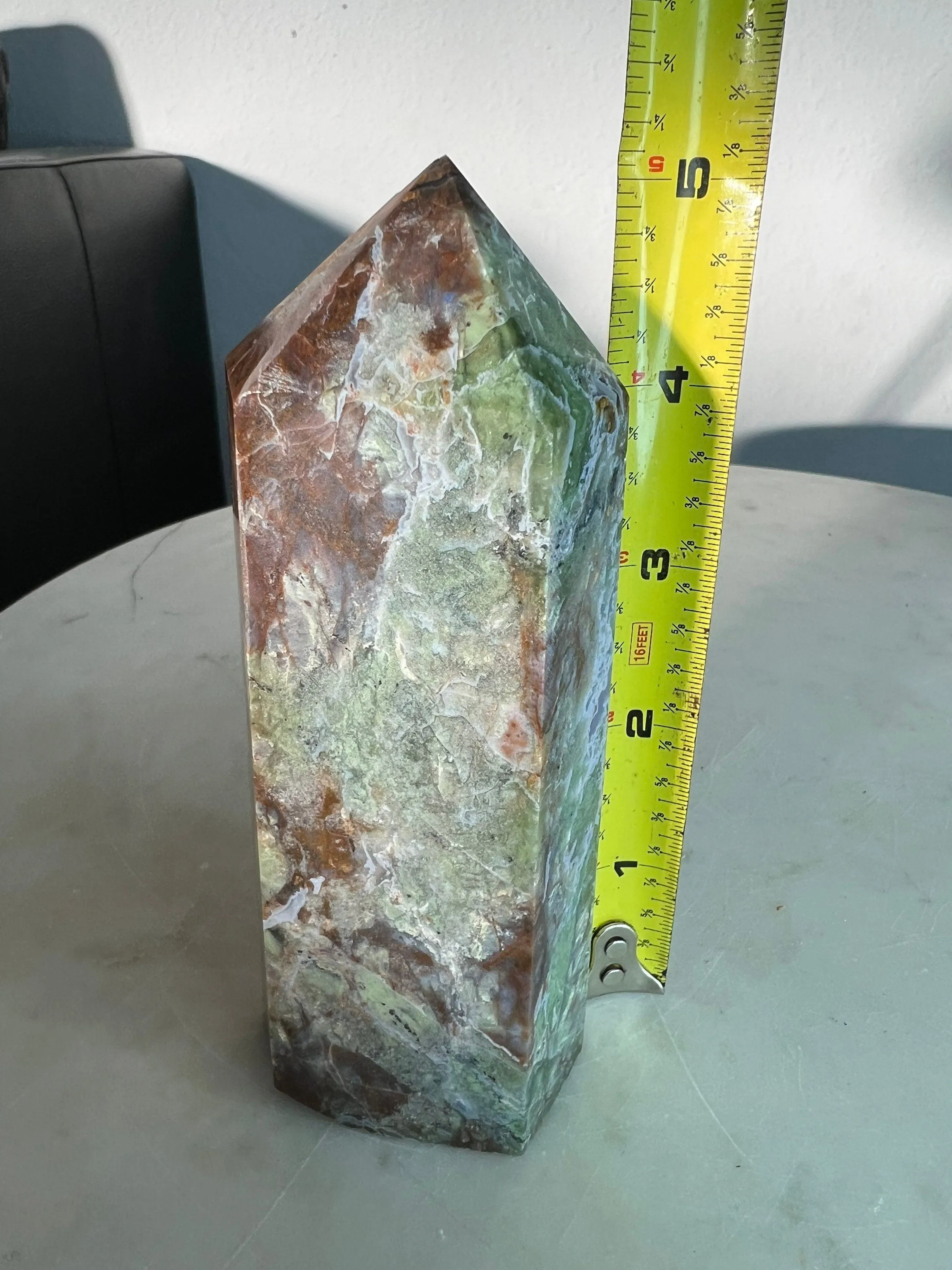 Natural Green agate tower. 1pound 1oz