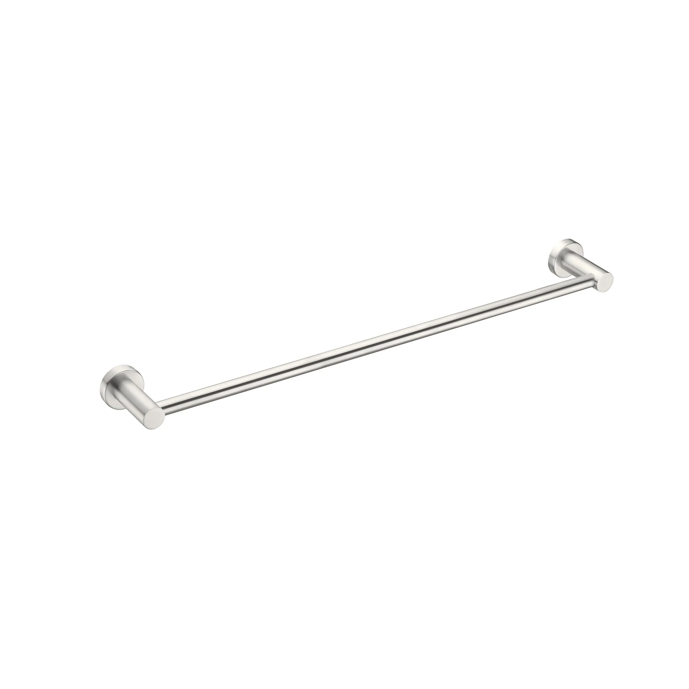 Nero MECCA Single Towel Rail 600MM BRUSHED Nickel 1924-BN