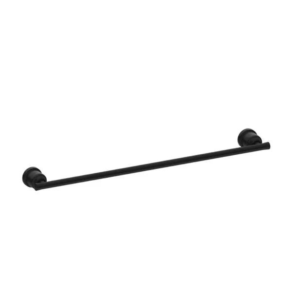 Nero York Single Towel Rail Matte Black 600MM 6924-MB