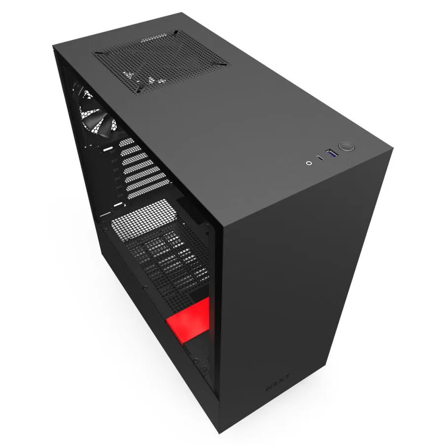 NZXT H510 Midi Tower Black, Red