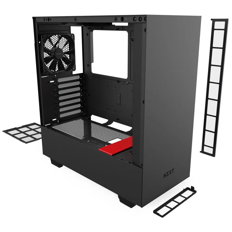 NZXT H510 Midi Tower Black, Red