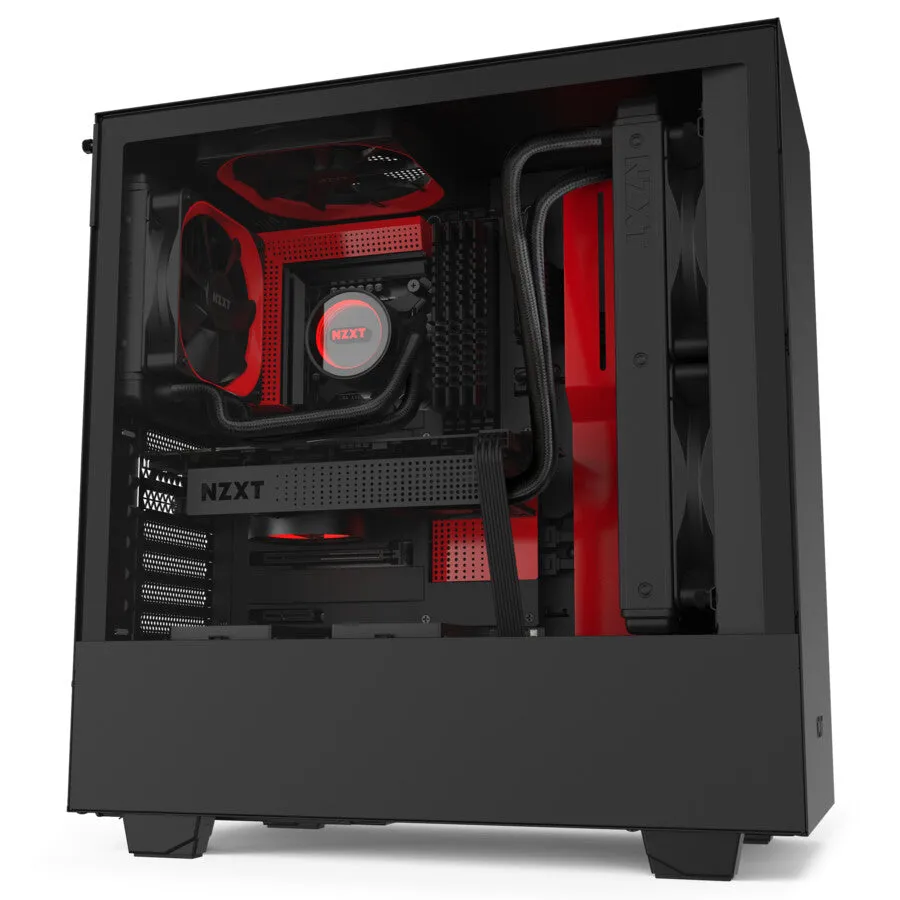 NZXT H510 Midi Tower Black, Red