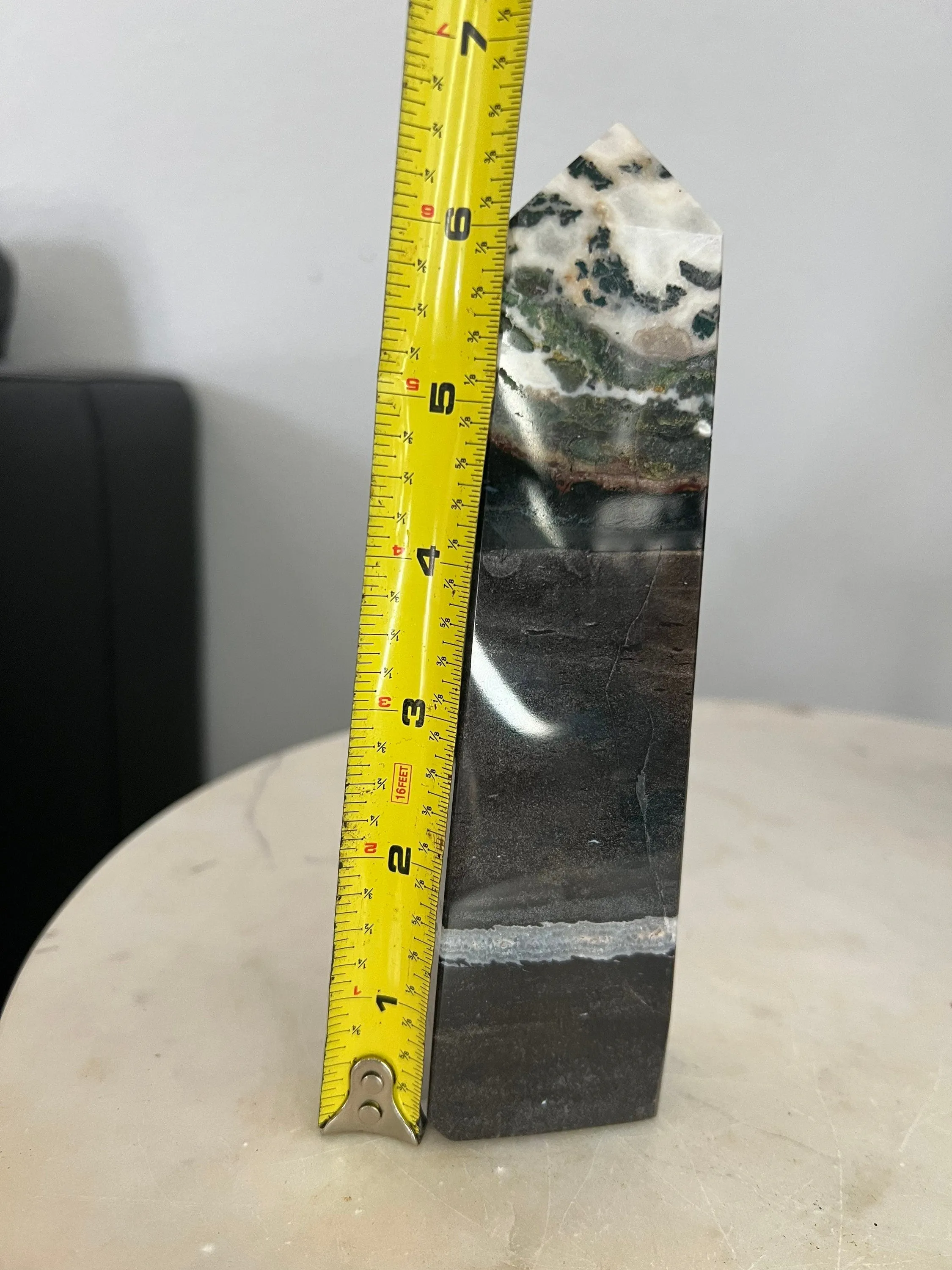 Ocean jasper tower 442grams and 6.7 inches tall