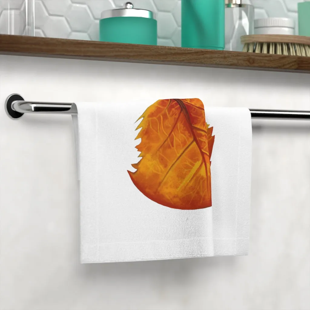 Orange Leaf Face Towel