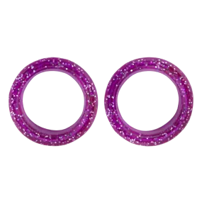 Pack of 2 Premium Scissor Finger Ring Inserts in Magenta Sparkles by PetStore.Direct