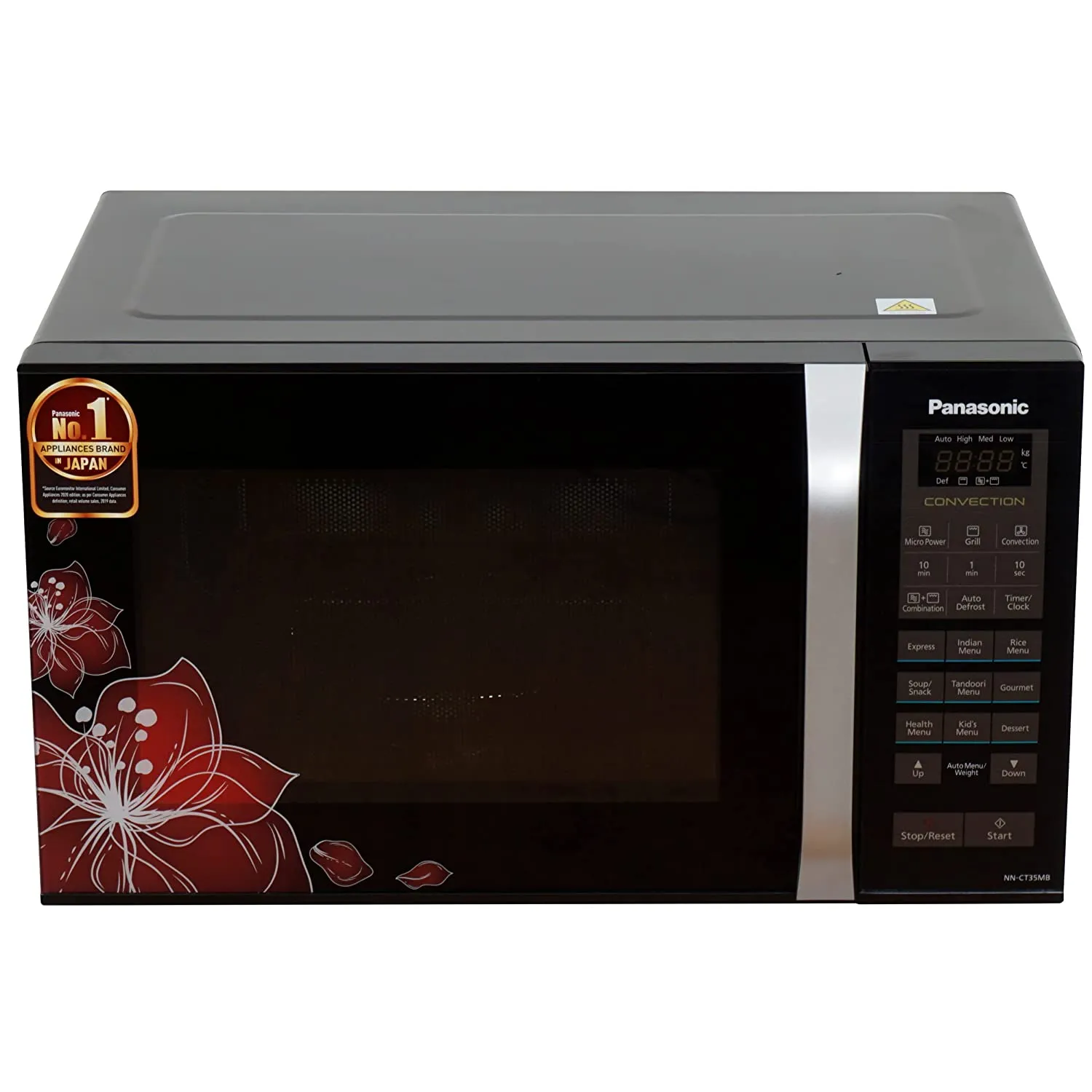 Panasonic NN-CT35MBFDG 23 Litres Convection Microwave Oven (360° Heat Wrap, , Black Floral)