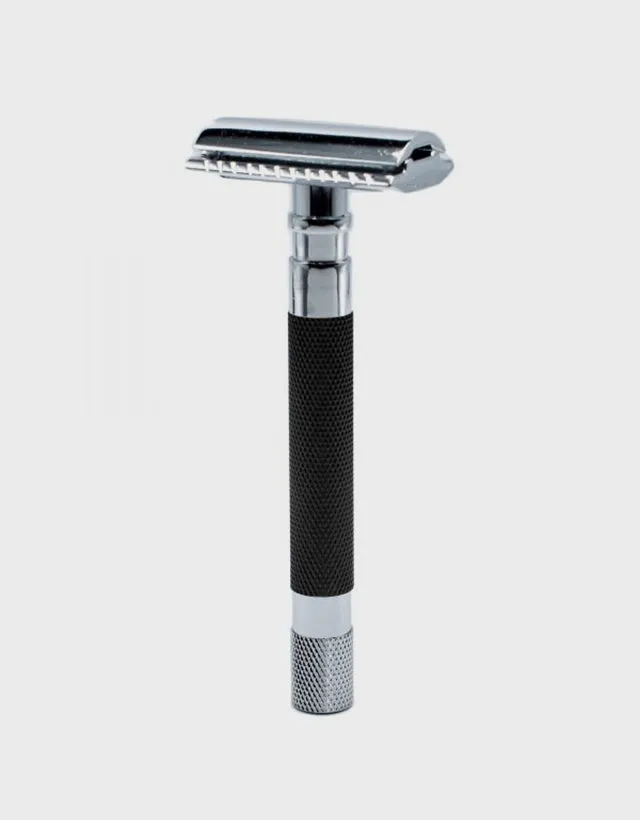 Parker - 56R-Graph Safety Razor, 3 piece, Heavyweight, Graphite Finish Handle