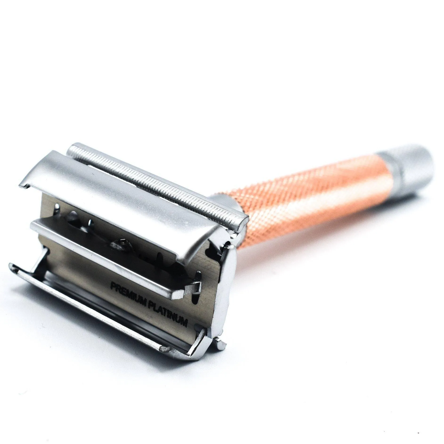 Parker Butterfly Open Long Handle Safety Razor 74R - Rose Gold