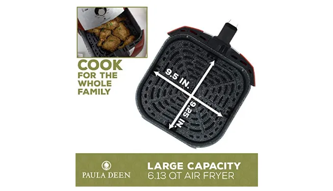 Paula Deen 6.13 QT (1700 Watt) XL Air Fryer - Ships Quick!