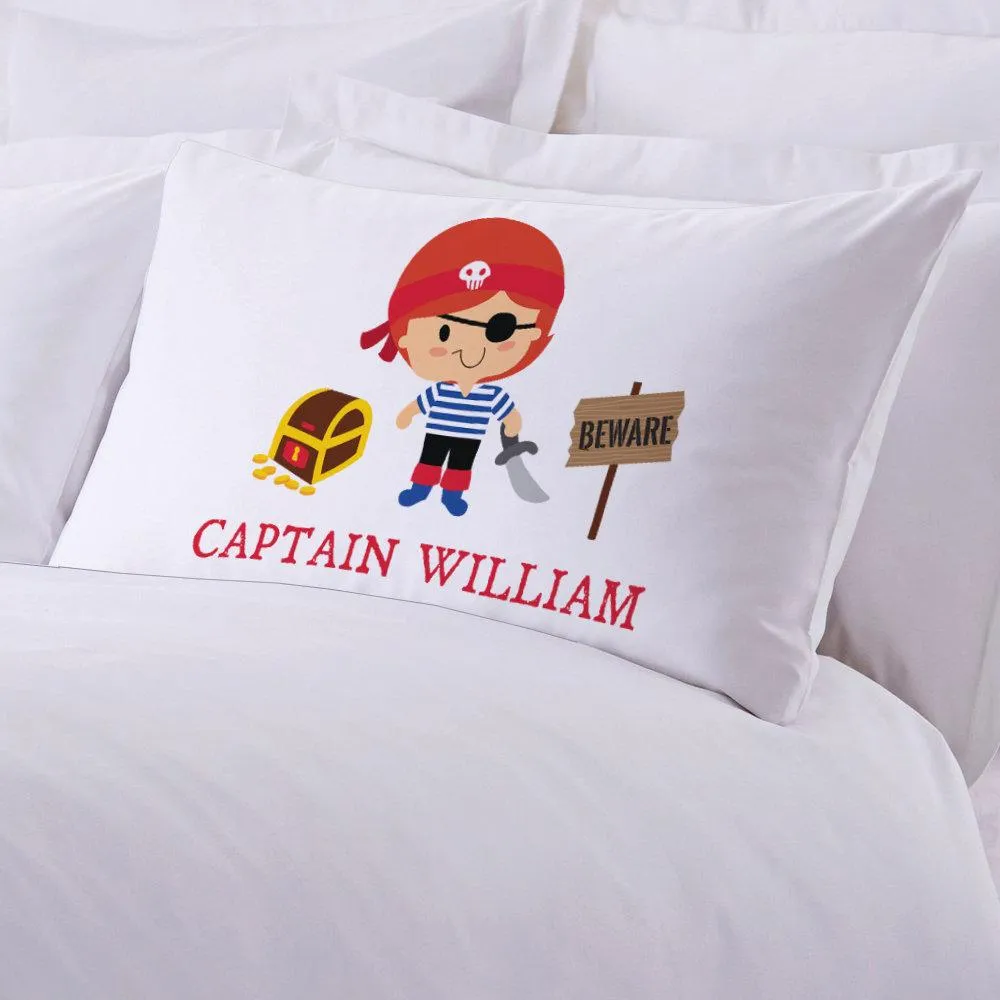 Personalized Kids Pirate Sleeping Pillowcase | Custom Pillow for Kids