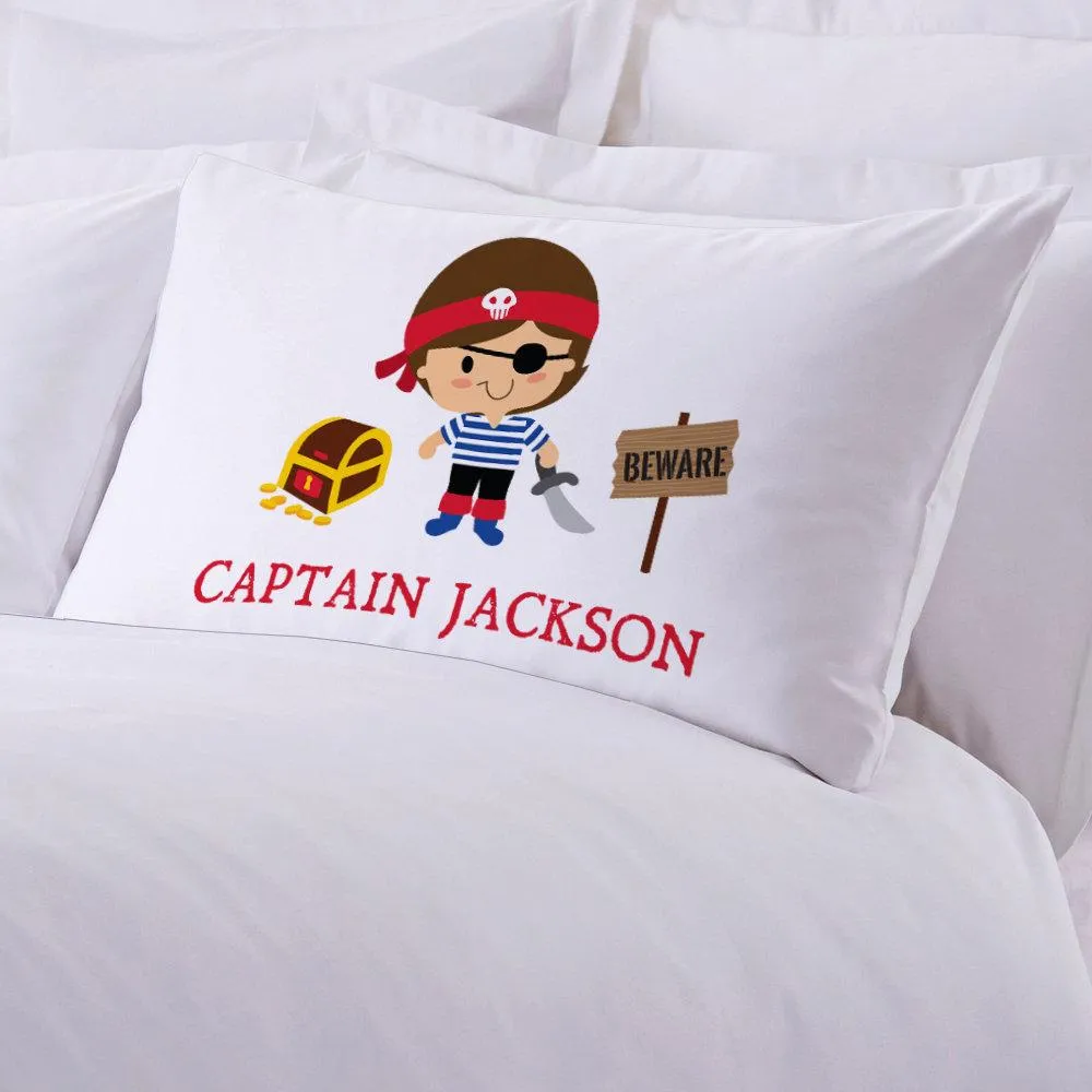 Personalized Kids Pirate Sleeping Pillowcase | Custom Pillow for Kids