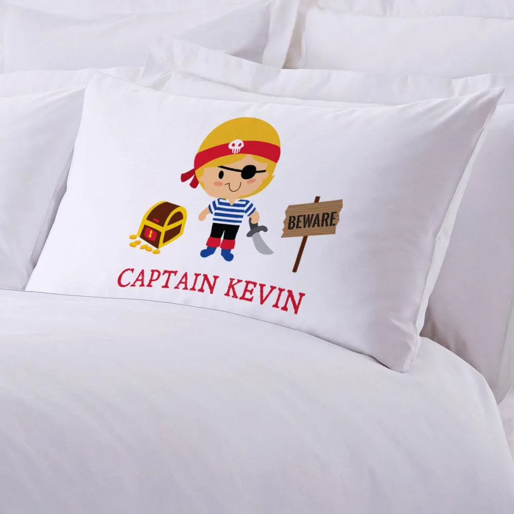 Personalized Kids Pirate Sleeping Pillowcase | Custom Pillow for Kids