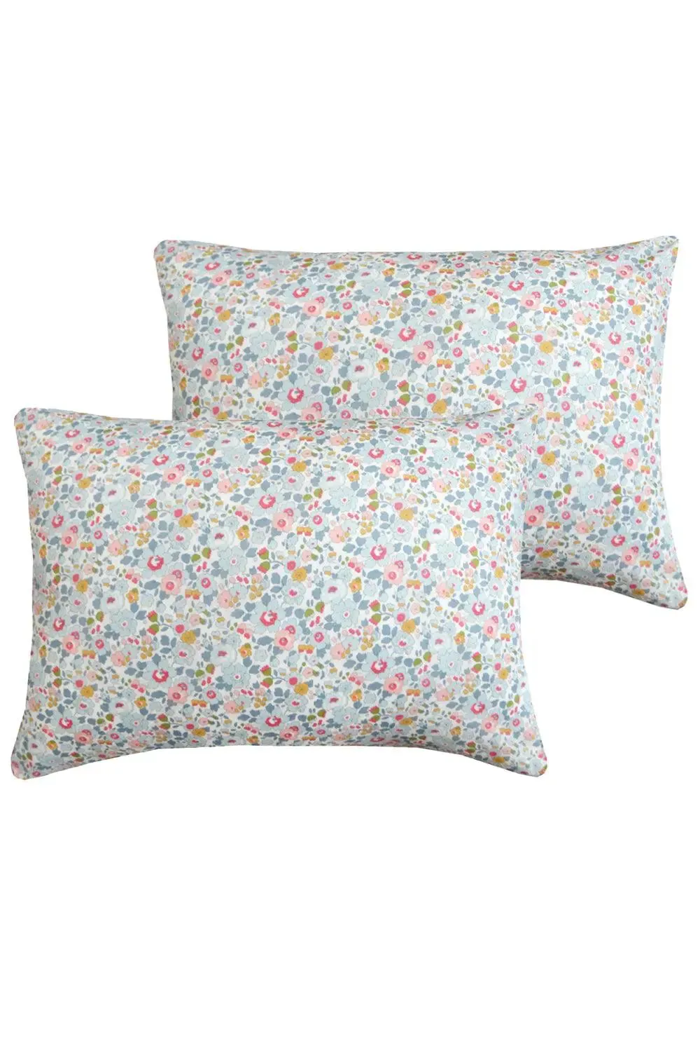 Pillowcase Made With Liberty Fabric BETSY GREY