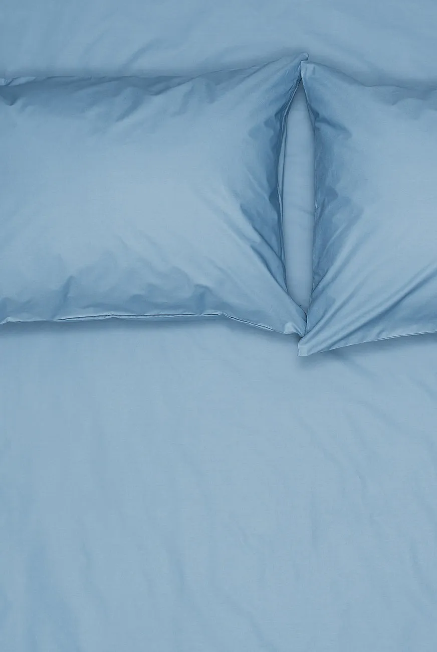 Pima Cotton Percale Bedding in Blue Color