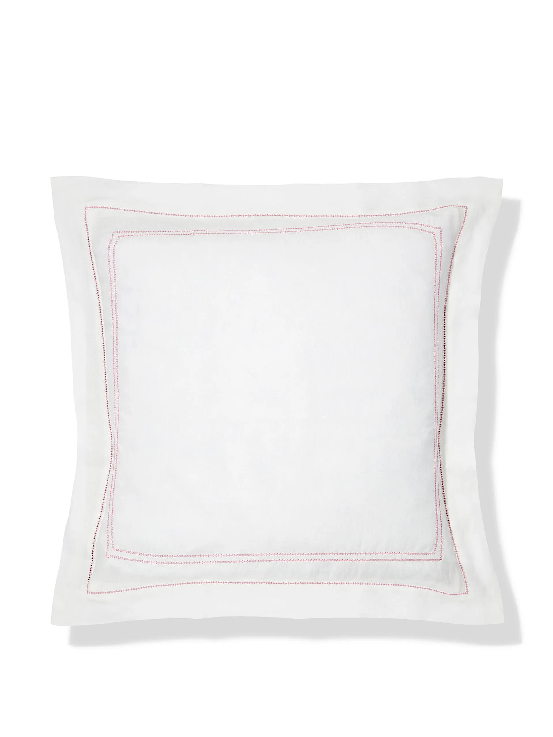 Pink hemstitch pillowcase