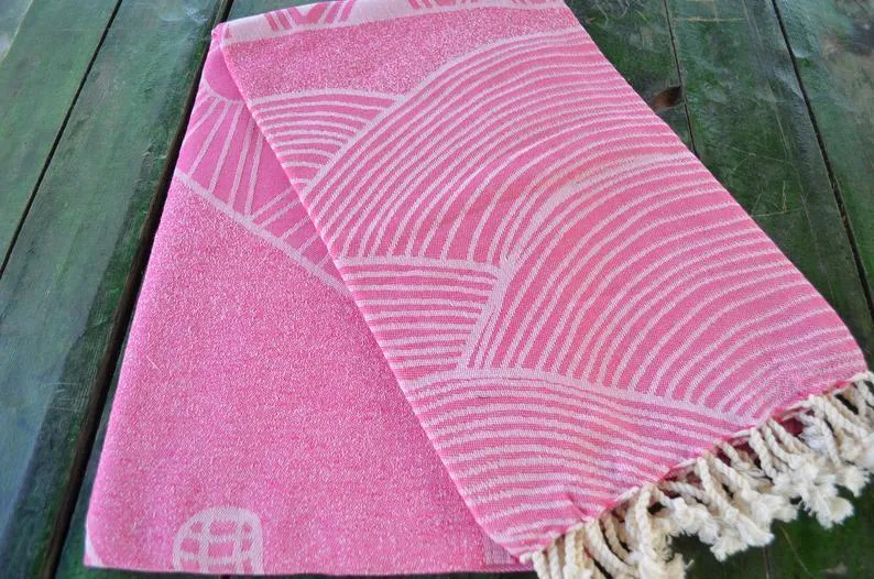 Pink Sunrise 100% Cotton Towel