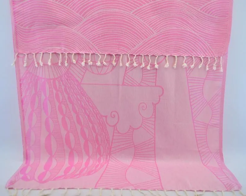 Pink Sunrise 100% Cotton Towel