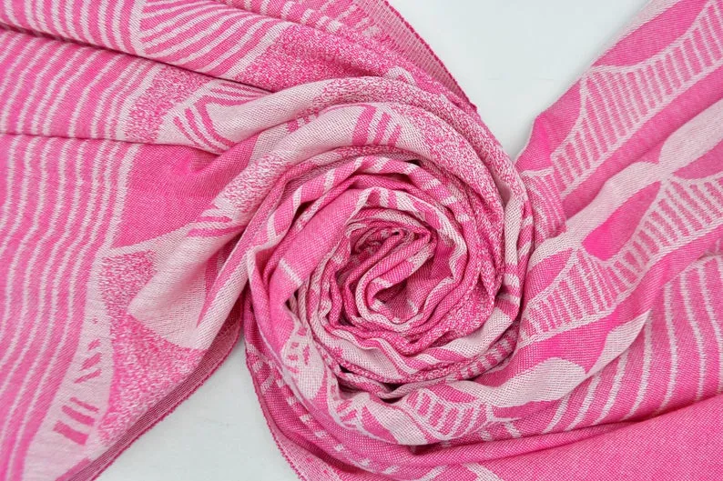 Pink Sunrise 100% Cotton Towel