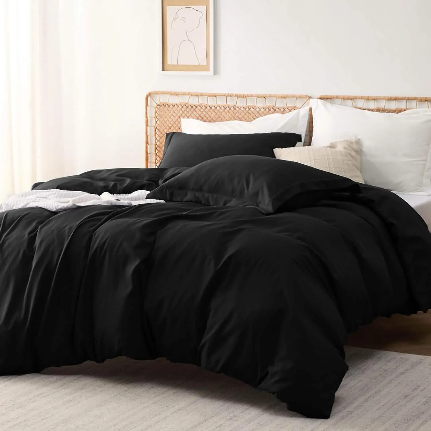 Polyester and Rayon Derived Duvet Cover Set