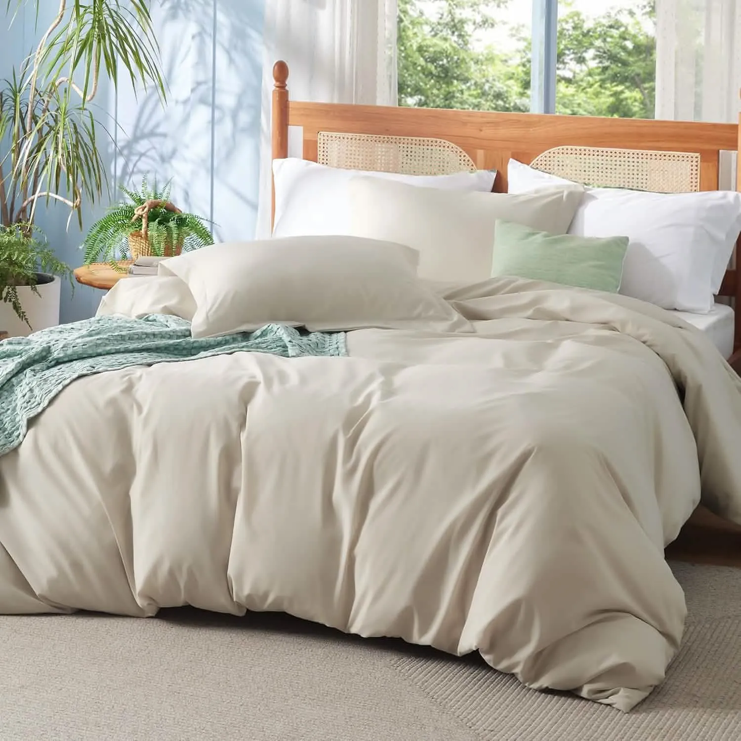 Polyester and Rayon Derived Duvet Cover Set