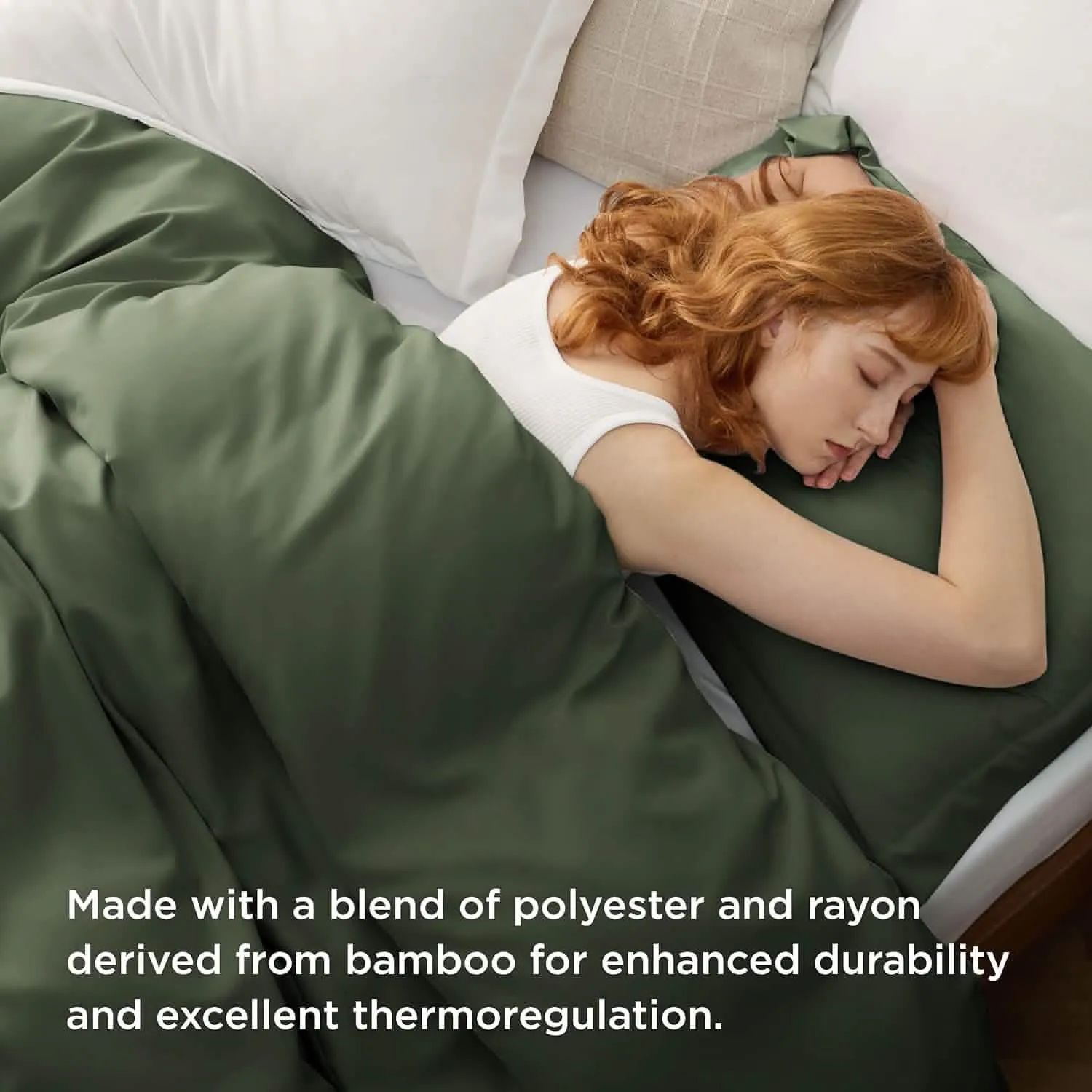 Polyester and Rayon Derived Duvet Cover Set