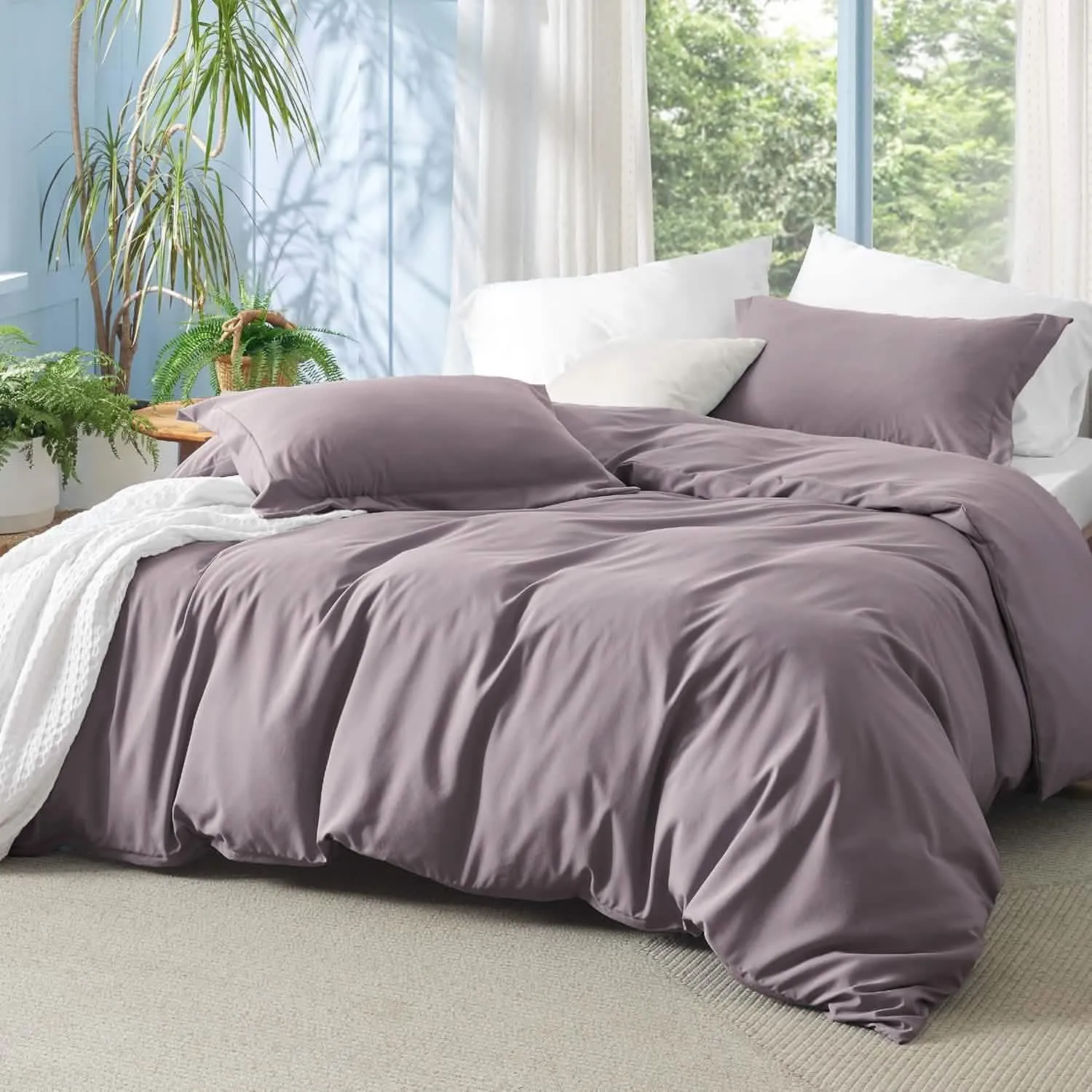 Polyester and Rayon Derived Duvet Cover Set