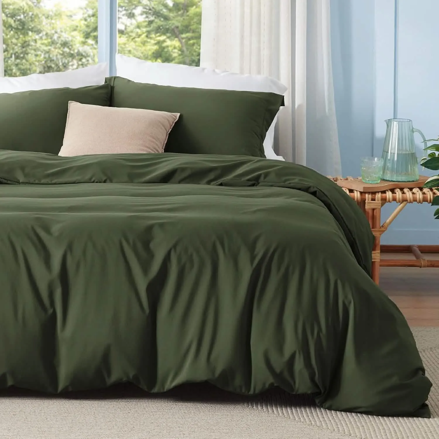 Polyester and Rayon Derived Duvet Cover Set