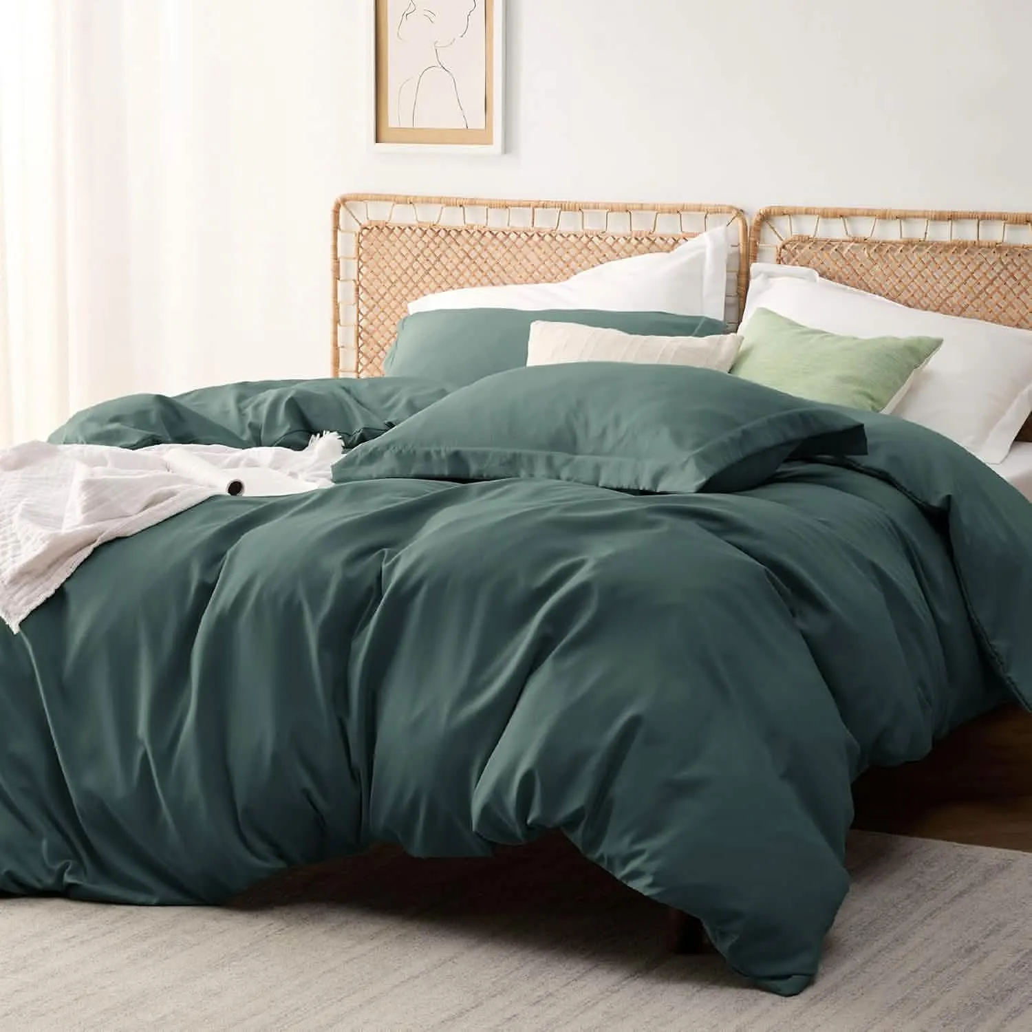 Polyester and Rayon Derived Duvet Cover Set