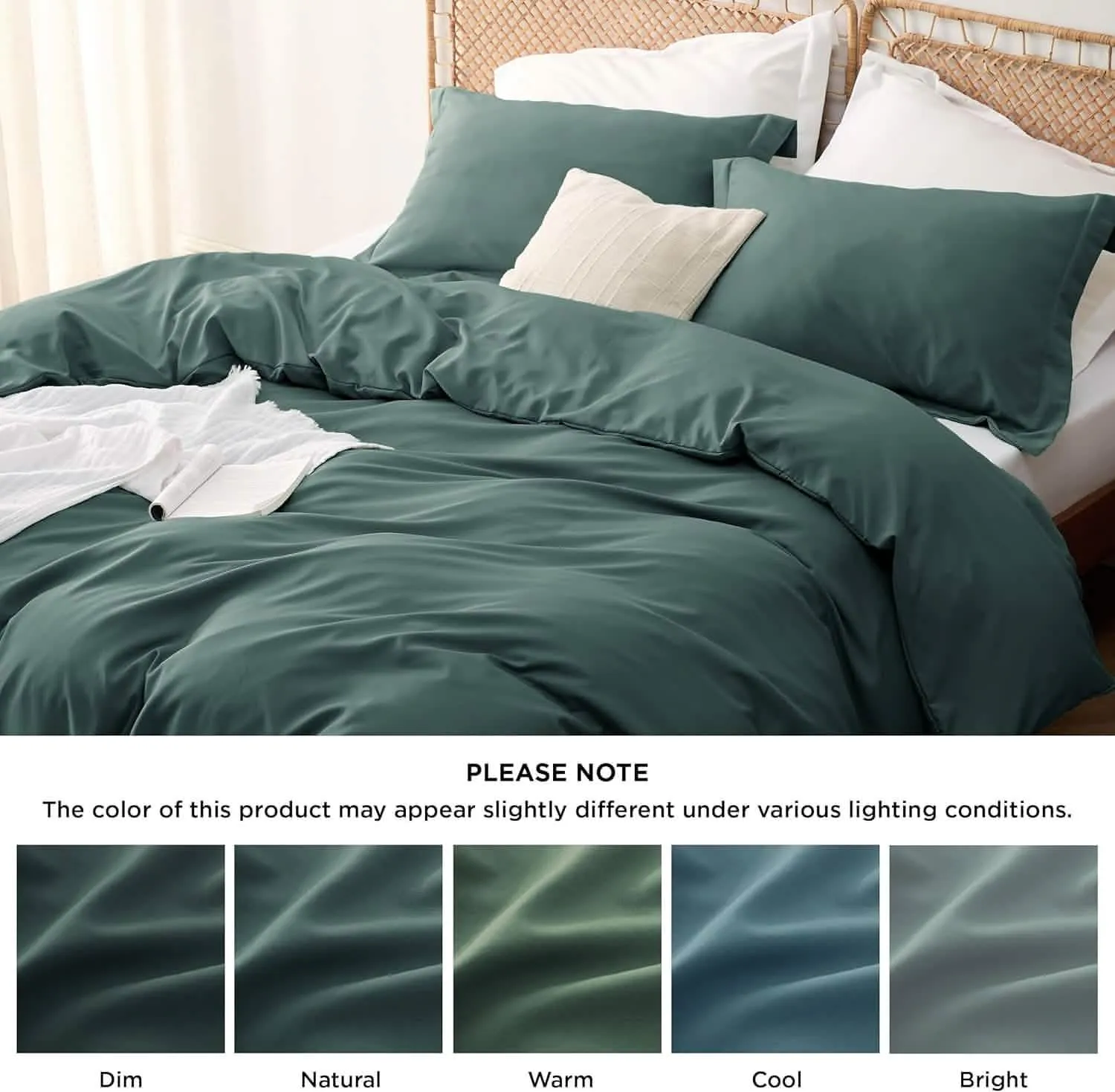 Polyester and Rayon Derived Duvet Cover Set