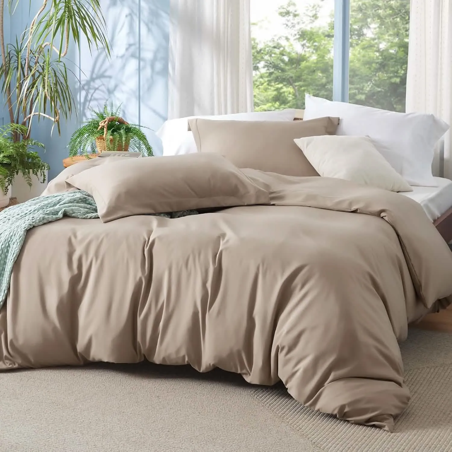 Polyester and Rayon Derived Duvet Cover Set