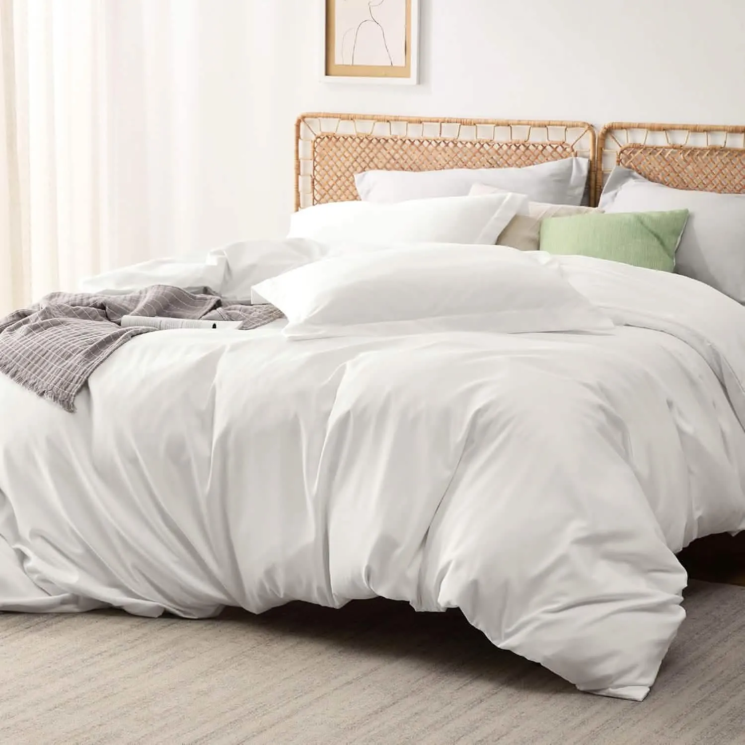 Polyester and Rayon Derived Duvet Cover Set