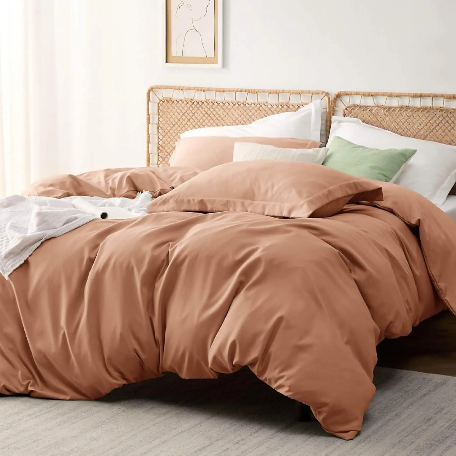 Polyester and Rayon Derived Duvet Cover Set