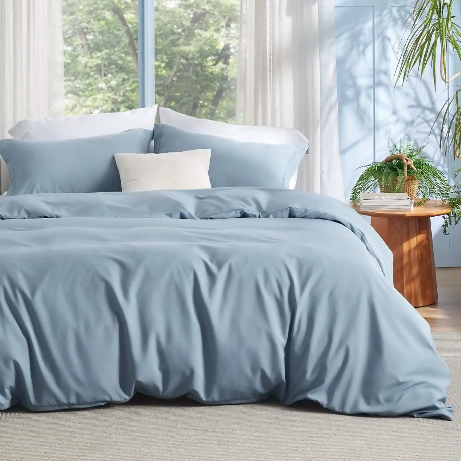 Polyester and Rayon Derived Duvet Cover Set