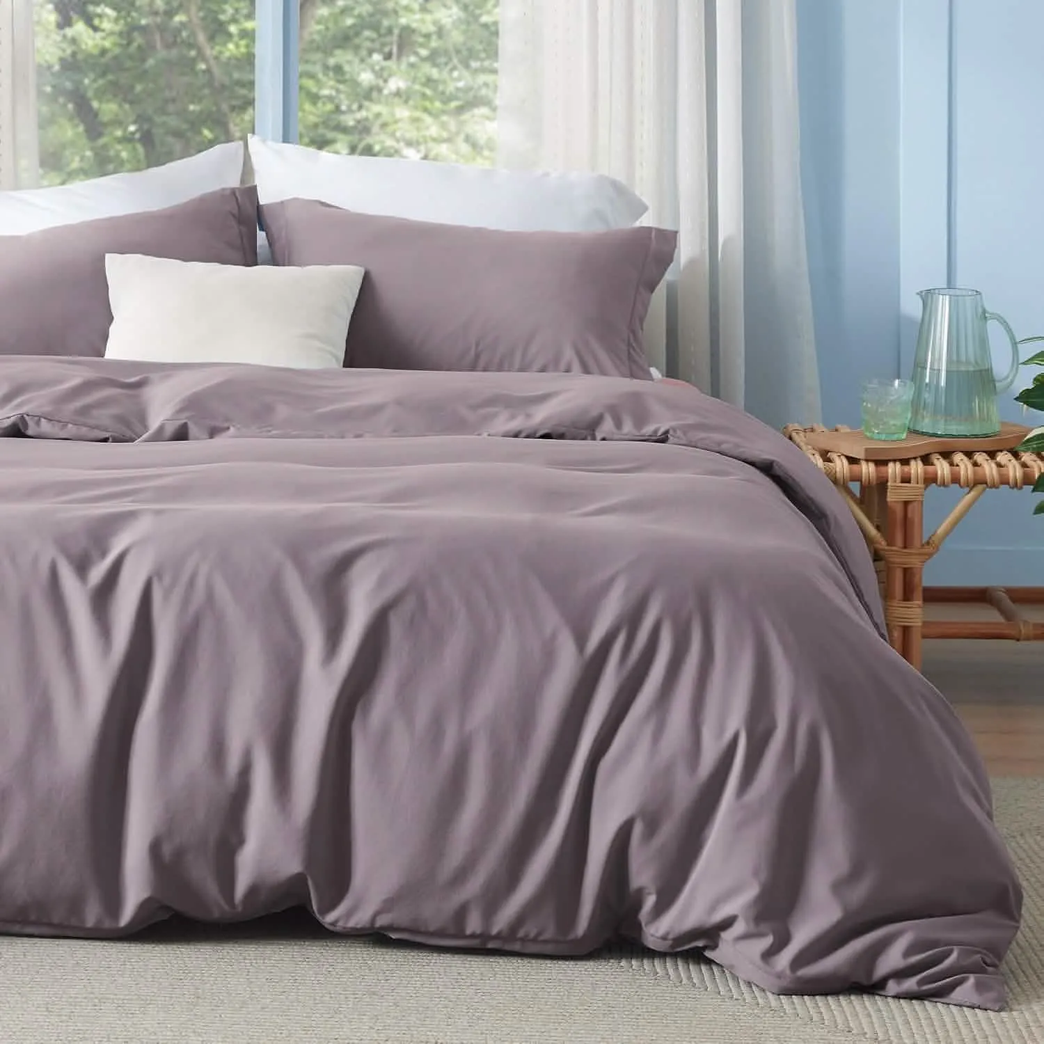 Polyester and Rayon Derived Duvet Cover Set