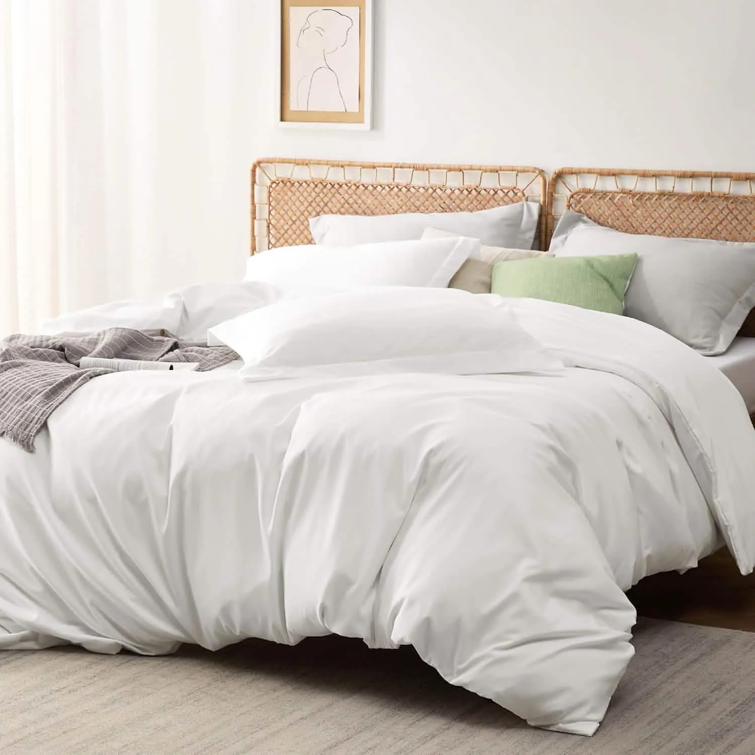 Polyester and Rayon Derived Duvet Cover Set