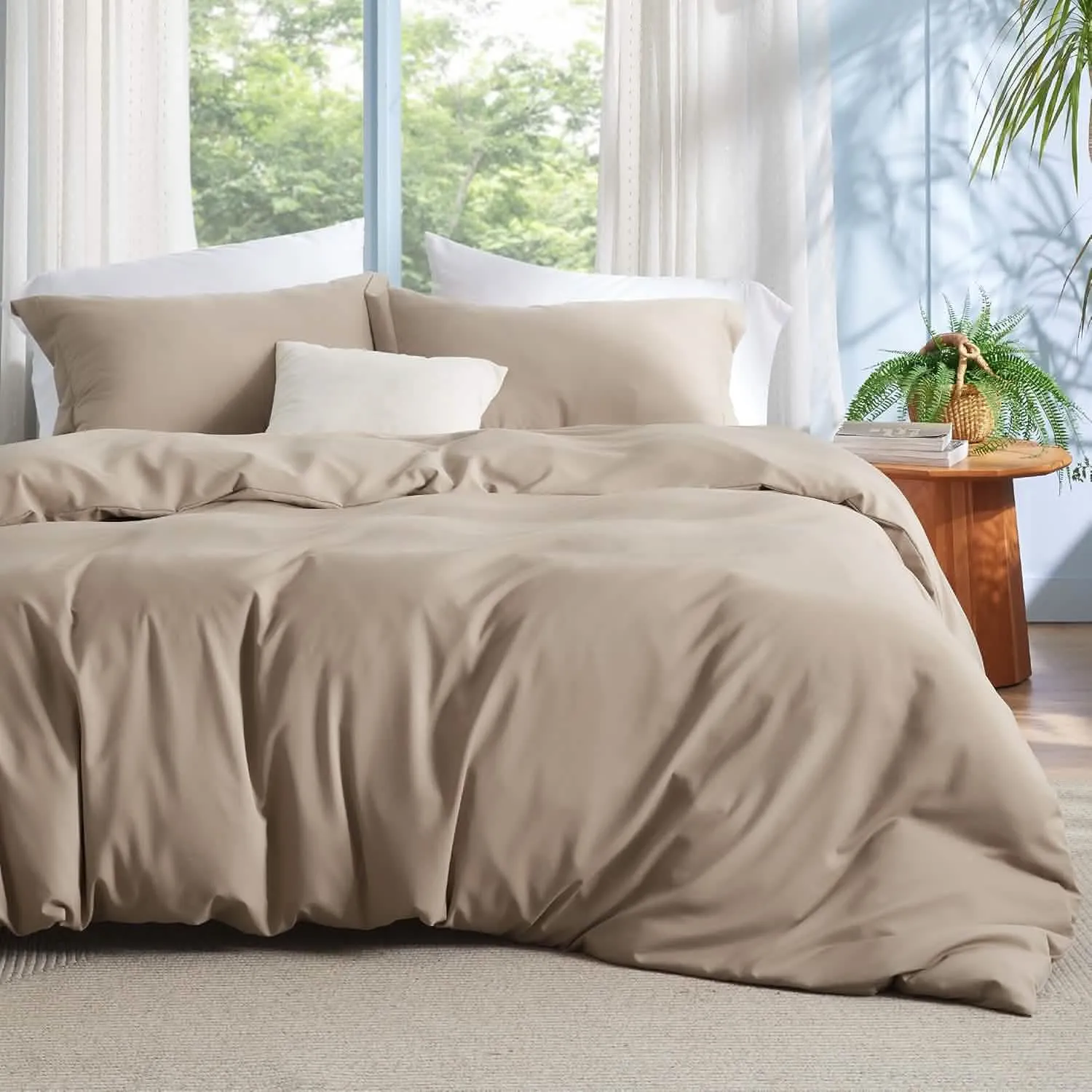 Polyester and Rayon Derived Duvet Cover Set