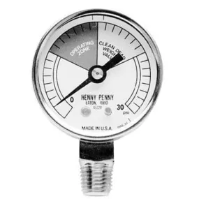 Pressure Gauge, 2" Stem, 0-30 Psi, 1/4, pressure &