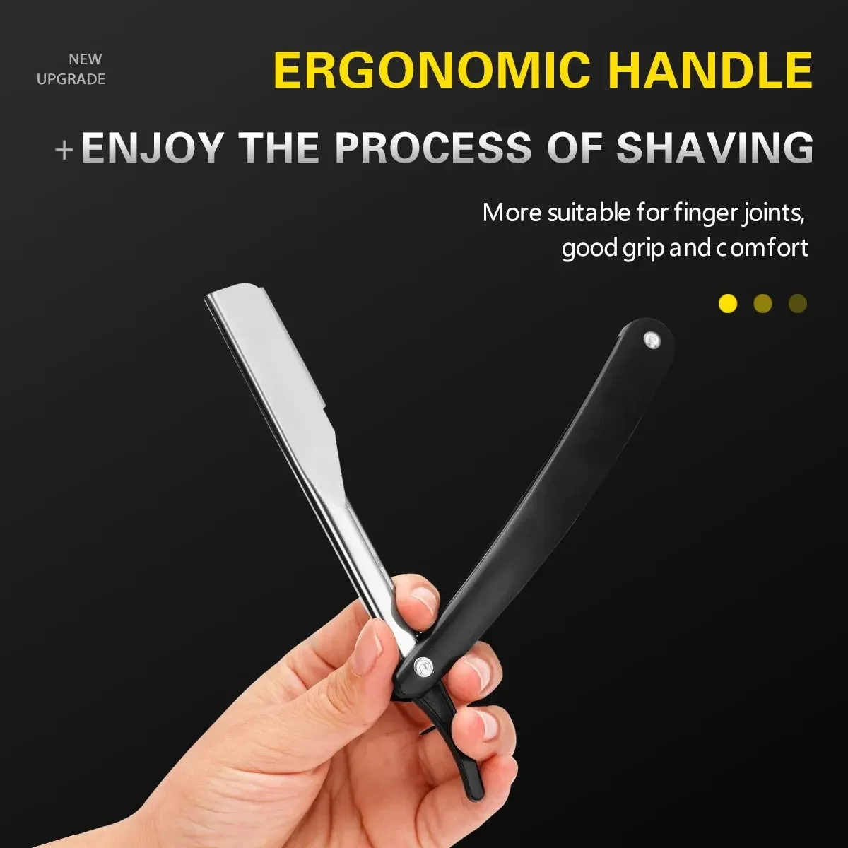 Professional Manual Straight Edge Barber Razor - Stainless Steel